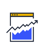 digital marketing icon with graph