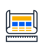paper and ruler planning icon