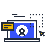 digital marketing icon with graph